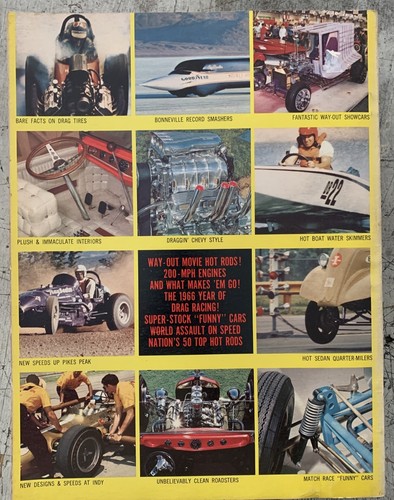 1966 HOT ROD MAGAZINE - YEARBOOK No. 6 NHRA Dragster Funny Car Bonneville - Picture 2 of 2