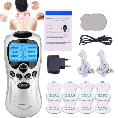 Massage 8 in 1 TENS EMS Elektroden Reizstromgerät Schmerzen Muskelstimulator DE