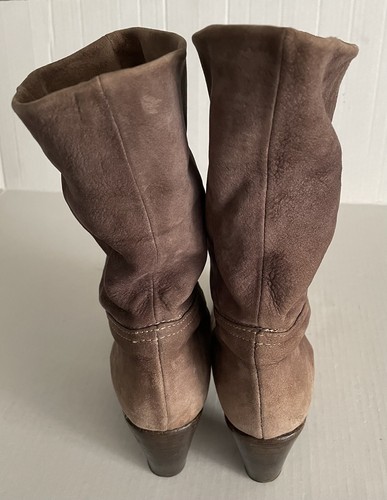 Botas para mujer Fiorentini + Baker de cuero de gamuza marrón tacón alto talla 6,5 - Imagen 4 de 12