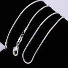 Wholesale 10pcs 925 Sterling Silver Plated 1mm Snake Chain Necklace 16"-24"