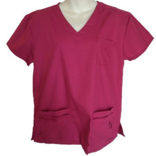 Green Town Scrub Top Women's M Medium Purple Technical Collection Shirt