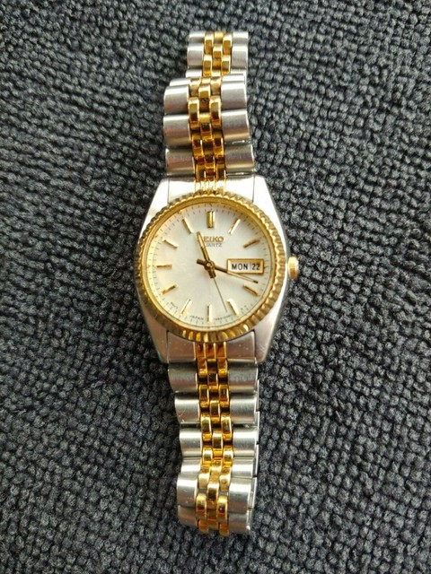 seiko day date two tone