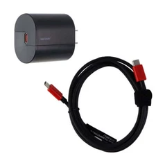 Verizon 30W Fast Charge USB-C Wall Adapter with 6-Foot USB-C Cable - Black/Red