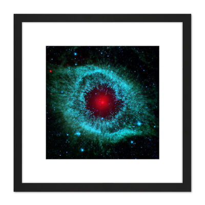 Helixnebel Staub Kometen Weltraum Foto Quadrat gerahmtes Wandbild 8 x 8 Zoll