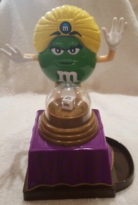 M&M's Green Fortune Teller Crystal Ball Pop-Up Dice  Candy Dispenser  2008