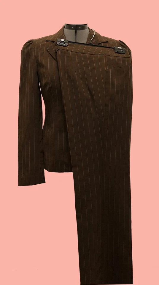 Traje Pantalón Trina Turk Marrón Rayas Talla 4 Foto 2 de 4