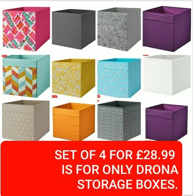 IKEA DRONA STORAGE BOX CANVAS SHELF FLYTTBAR orange, Storage box IKEA