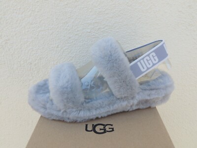 UGG AMETHYST FLUFF OH YEAH SLIDE SHEEPSKIN SLIPPER SANDALS, US 11/ EUR 42  ~NIB