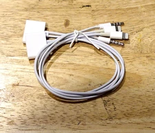 2 Pack 8Pin 3.5mm To 30P Dock Converter Adapter Charger Cable iPhone,5,6,iPod