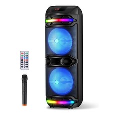 Wireless Party Bluetooth Speakers 12" Subwoofer Heavy Bass Sound System  Mic