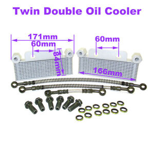 Twin Oil Cooler For Fits Zongshen Daytona 190cc Pit Dirt Bike Twin Oil Cooler For Fits Zongshen Daytona 190cc Pit Dirt Bike