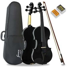 Uno Violin Outfit Full Size - Bow, Case, Rosin, Fine-Tuning Tailpiece - Forenza