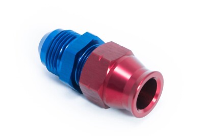 6,5mm (1/4'') Alu Rohranschluss Dash 4 / -4 AN / JIC 4 Außengewinde Blau/Rot