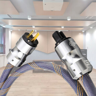 US/EU Schuko IEC Anschluss HI-FI Audio Audiophile Verstärker Netzteil Netzkabel