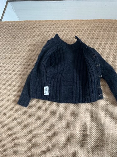 Tonner 17" MATT Doll Clothes Black long Sleeve KNIT SWEATER w/Hooks in back - Picture 10 of 18