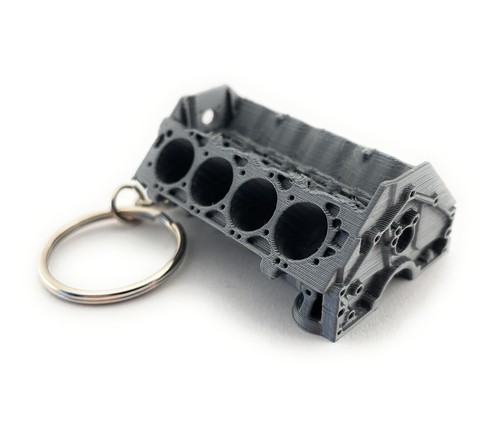 Big Block Chevy V8 Keychain - BBC Chevrolet Engine Block- GM Engine Keyring - Picture 3 of 6