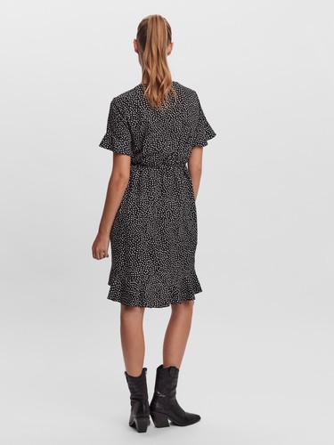 VESTE MODA Vestido Corto Envoltura Mini con Volantes y Escote en V VMFILLI NUEVO - Imagen 10 de 22