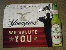 YUENGLING We Salute Pennsylvania METAL TACKER SIGN craft beer brewery brewing B