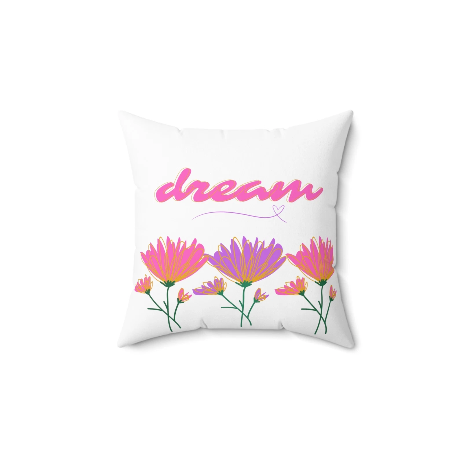 Dreamy Floral Throw Pillow - Double-Sided Print - Stylish Room Accent