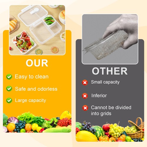 Snackle Box Container Double Layer Meal Prep Containers Reusable Snack qrsrG - Picture 5 of 14