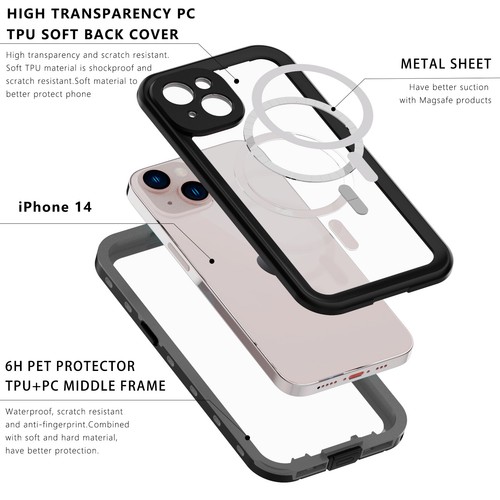 Housse coque TPU mince étanche aux chocs pour iPhone 14 13 12 XR XS - Photo 4 sur 19