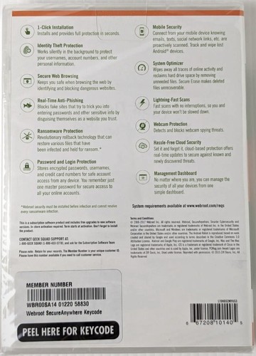 New Webroot Secure Anywhere Internet Security 3 Device Software CD Windows IOS - Picture 4 of 4