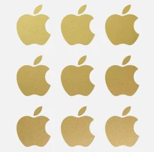 Apple logo Overlay Vinyl Decals Phone Laptop Stickers Set of 9 You Choose Color