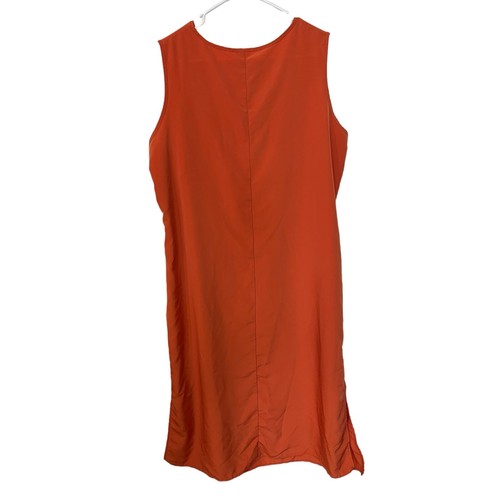 Roaman's Womens A8 2-piece Dress & Jacket Bright Orange Sleeveless Dress Long - Picture 13 of 14