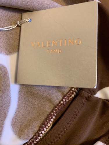 NWT Valentino Sand Women’s Bikini 2 -Pcs.Set Brown/White Color Size 48. - Picture 7 of 10