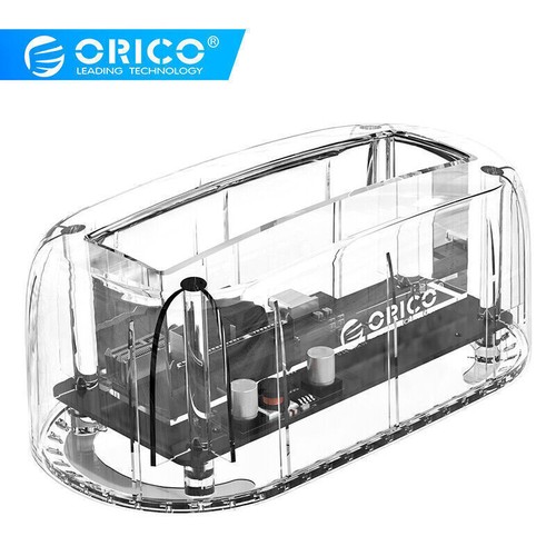 Hard Drive Docking Station USB 3.1 External Enclosure for SATA 2.5" 3.5" HDD SSD - Photo 2/16