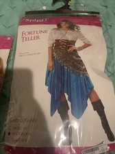 Seasons Fortune Teller Gypsy Adult Women Costume, Blue White