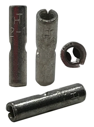 200 Pcs Non-Insulated Crimp Butt Connector Splice Wire Terminal Uninsulated Kit - Image 2 of 4