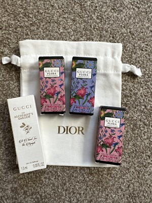 GUCCI FLORA  LOT 4   Magnolia~Gardenia X2~Alchemist Garden Eau de Parfum NIB+Bag