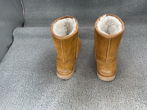 Koolaburra by UGG Koola Short Winter Boots Women’s 6 Chestnut Suede Slip On READ - Picture 3 of 12