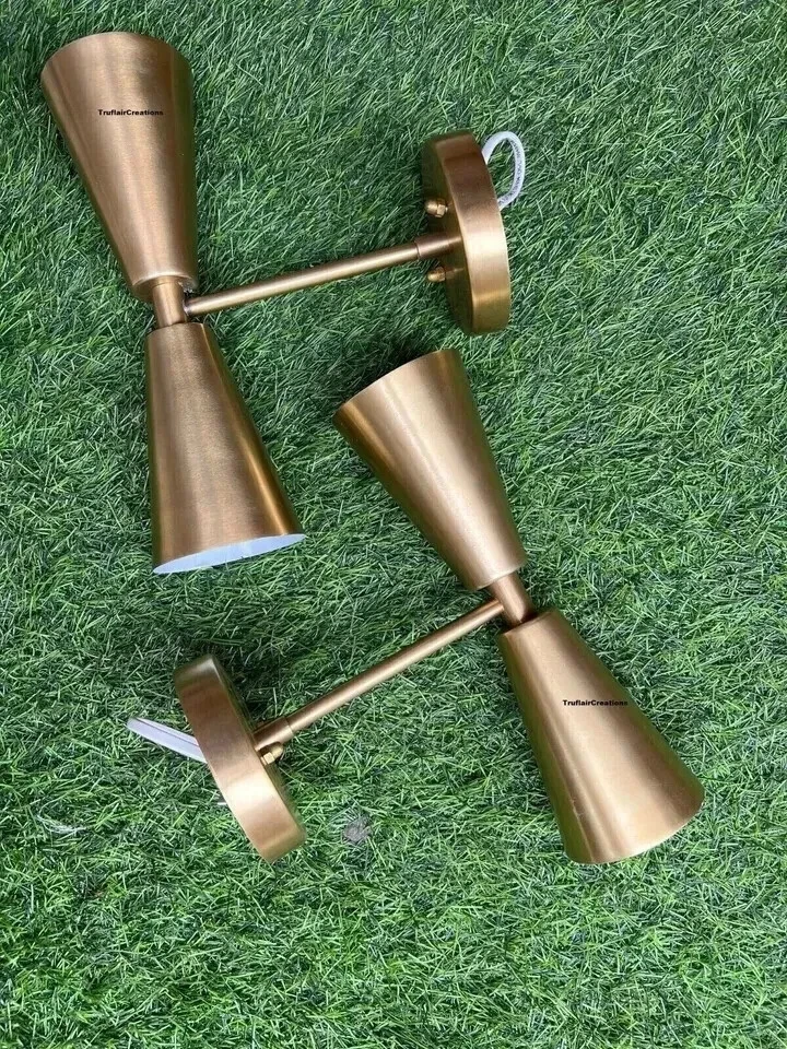 Brass Wall Sconce Light Italian Brass Antique Lamp Wall Pair Of Wall Light - Image 2 of 4