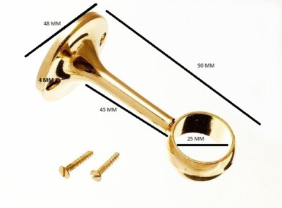 Towel rod rail socket centre support bracket 25mm EB & screws Qty. pack of 16