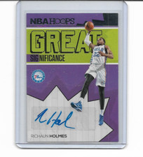 2016-17 PANINI NBA HOOPS RICHAUN HOLMES GREAT SIGNIFICANCE AUTOGRAPH NM #82