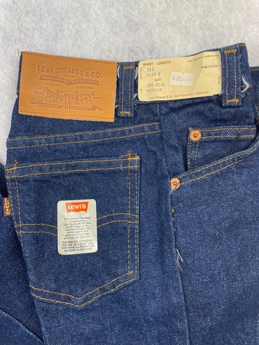 VINTAGE LEVI'S STRAUSS STRAIGHT LEG JEANS - SIZE 9 (24 1/2) - 309-0215 - NOS - Picture 2 of 7