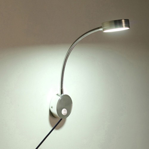 3W/5W LED Picture Light Gooseneck Wall Sconce Bedside Lamp Fixture Button+Plug - Picture 3 of 17