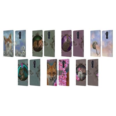 OFFICIAL ASH EVANS ANIMALS LEATHER BOOK WALLET CASE COVER FOR NOKIA PHONES