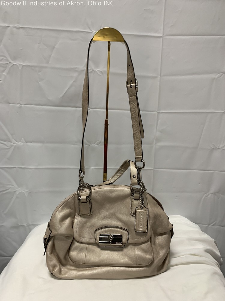 Gently Loved Certified Authentic Beige Coach Leather Crossbody/Arm