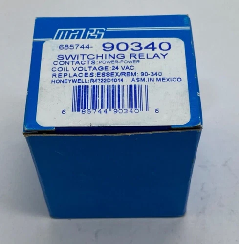 MARS 90340 switching relay contacts power-power cool 24vac coil