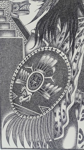 Aztec warrior "Aethionema"18x14 Amazing Detail Mexican Art Check the details - Picture 9 of 12