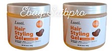 2 Pks Lusti Hair Styling Gel Argan Oil Normal Hold Shine No Flaking 16 OZ 454 G