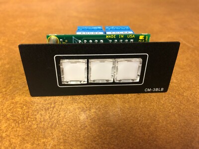 Extron CM-3BLB Black Three-Button Double Space Control Module 70-493-02