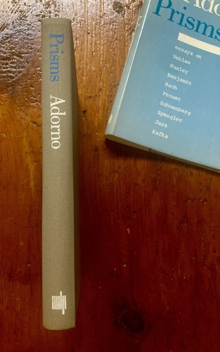 ADORNO PRISMS BOOK KAFKA WALTER BENJAMIN PHILOSPHY CRITICISM 1981 MIT 1ST DJ HC - Picture 5 of 8