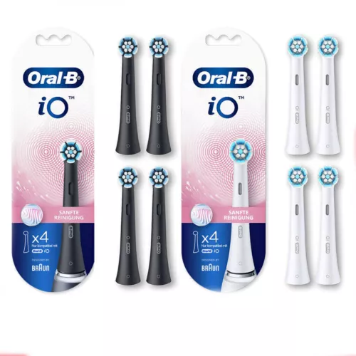 4 Pack Genuine Oral-B iO Ultimate Clean Replacement Brush Heads Black Brand HOT - Picture 1 of 9