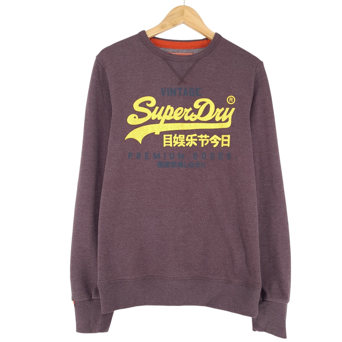 Vintage Superdry Sweatshirt Jumper Pullover Men Burgundy Red Cx7 Size S |  eBay