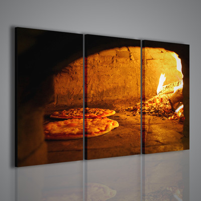 QUADRO MODERNO PIZZA IV QUADRI MODERNI SU TELA RISTORANTI PUB ARREDAMENTO