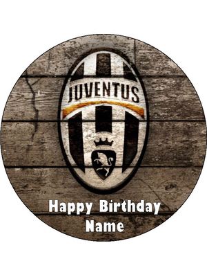 Juventus Soccer Cake Toppers Edible Icing Image Birthday Cake Decoration 19cm Ebay